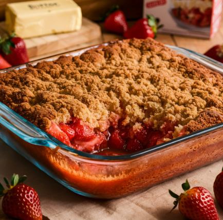 Strawberry Dump Cake