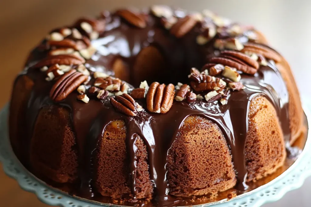 German Chocolate Pecan Pound Cake