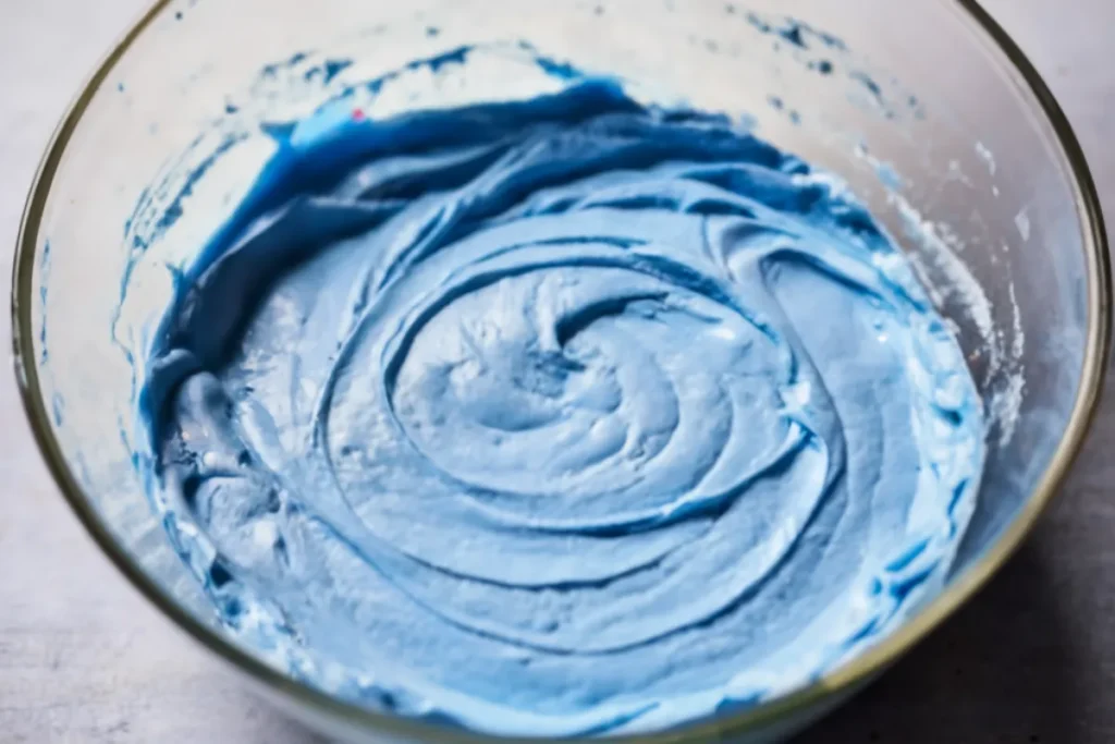 How do I make my cake batter blue