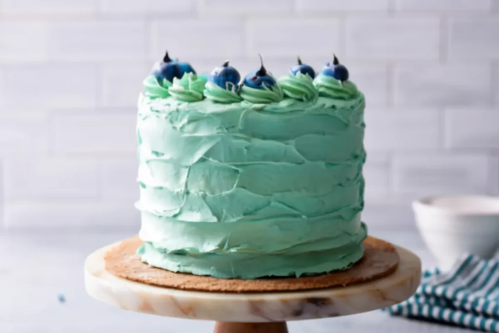 How to stop blue cake from going green